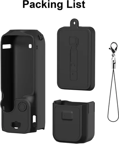 Vista 7 de Funda protectora de silicona para DJI Osmo Pocket 3 Funda de silicona Funda protectora Handheld Gimbal Action Camera Accesorios (negro)