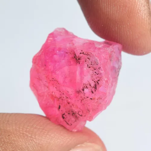 Vista 2 de GEMHUB Rubystone rojo africano natural sin cortar de 26,00 quilates de rubí bruto para astrológico DR-804, Gema, africano - rubí rojo