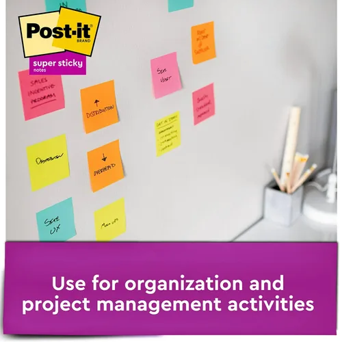 Vista 5 de Post-it Dispensador de notas emergentes súper adhesivas, 10 blocs de notas adhesivas, 3 x 3 pulgadas, 2 veces el poder de adherencia, suministros