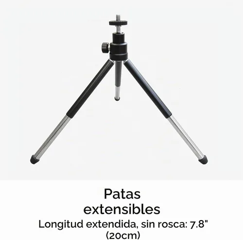 Vista 2 de MEE Audio Mini trípode ligero para cámaras web y cámaras pequeñas para videoconferencia; flexible, portátil, compacto, soporte de montaje de viaje
