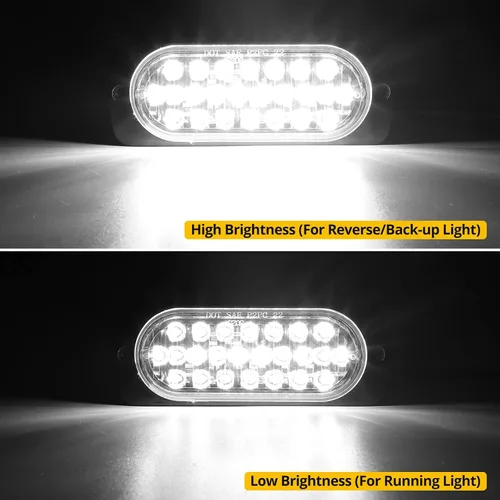 Vista 5 de Partsam 4 luces LED blancas de 4.4 pulgadas, 24 luces LED laterales de remolque, IP67, carcasa de aluminio, impermeable, para montaje en superficie