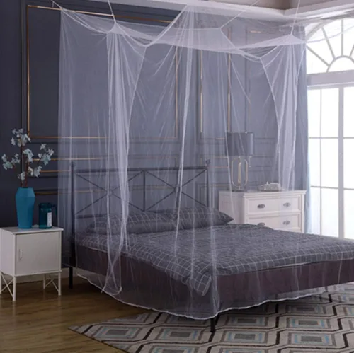 Vista 7 de Tebery Toldo de cama para cama tamaño King, red de pantalla extra grande con bolsa de transporte, kit de 2 aberturas para colgar