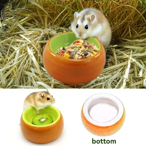 Vista 3 de JSLZF Hámster Food Bowl Cerámica Pequeño Jerbo Plato Prevenir Masticar (3 PCS) Cuenco pequeño para animales para ratas y hurones, evita que se