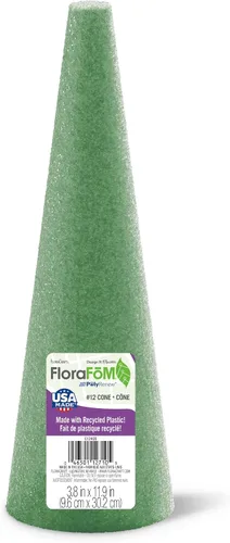 Vista 11 de FloraCraft FloraFōM - Cono de 2 piezas, 2.75 pulgadas x 6 pulgadas, color verde