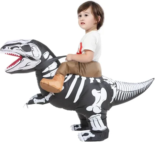 Vista 10 de HSCTEK: disfraz inflable de dinosaurio para niños y niñas Dilofosaurio