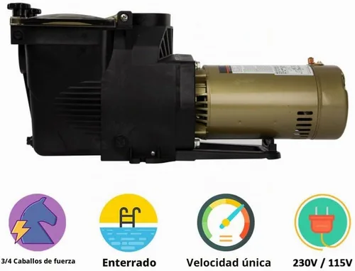 Vista 3 de Rx Clear Bomba de piscina Niagara de 3/4 HP definitiva para piscinas