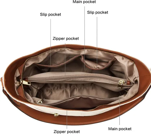 Vista 5 de BOSTANTEN Bolso de cuero para mujer, diseño de bolsos de hombro, Hobo