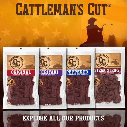 Vista 6 de Cattleman's Cut Carne Seca de Res Original, 10 Onzas