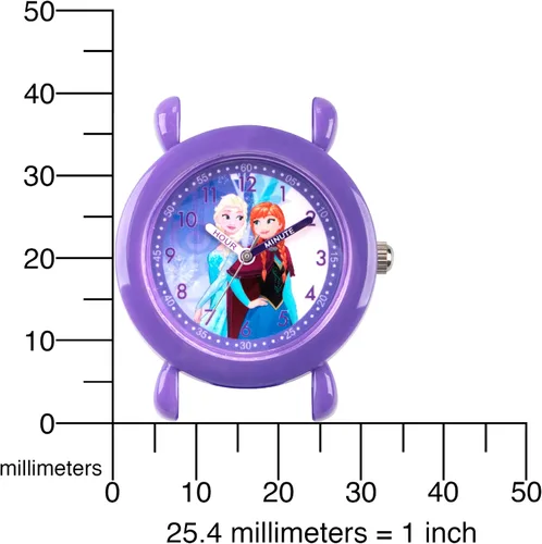 Vista 5 de Disney Frozen - Reloj analógico de cuarzo para niños, Morado