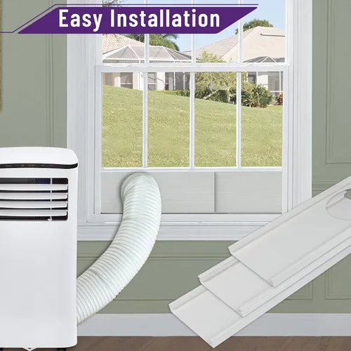 Vista 4 de Mxclimate Kit de placas de sellado de ventana de aire acondicionado portátil compatible con manguera de CA de escape de 5 pulgadas de diámetro