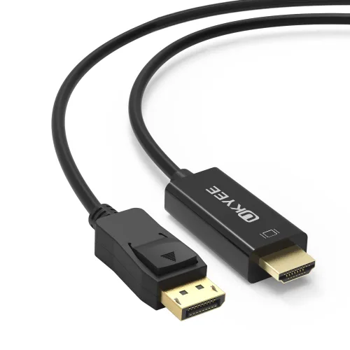 Vista 2 de Paquete de 2 cables DisplayPort a HDMI 4K de 6 pies, cable macho a