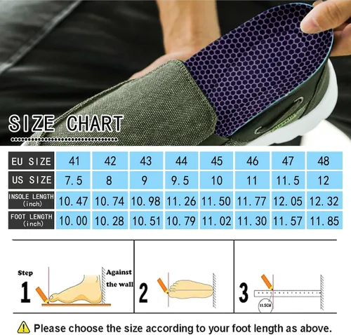 Vista 2 de Zapatos sin cordones para hombre, zapatos de lona para fascitis plantar con soporte para el arco, zapatos ortopédicos cómodos de invierno para mayor