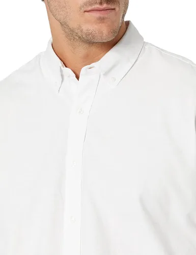 Vista 3 de Tienda Essentials - Camisa de tela oxford de manga larga ajuste regular para hombre