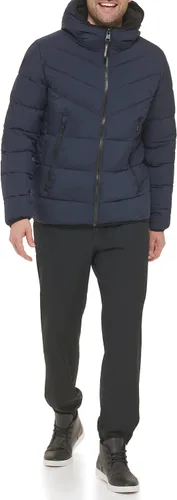 Vista 6 de Calvin Klein Abrigo de invierno para hombre con capucha Sherpa