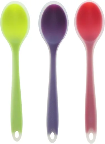 Vista 5 de SM SunniMix Cuchara de silicona semitransparente 3pcs Cuchara de sopa Cuchara de leche de café