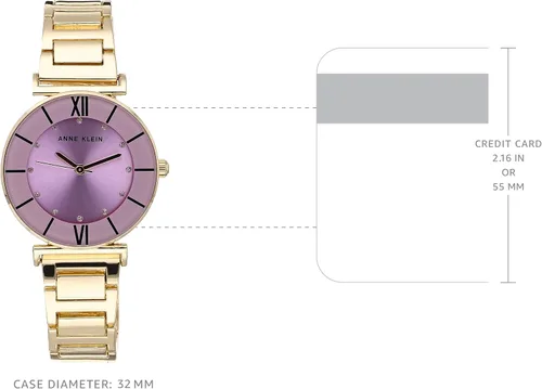 Vista 6 de Anne Klein Reloj de pulsera con purpurina acentuada para mujer