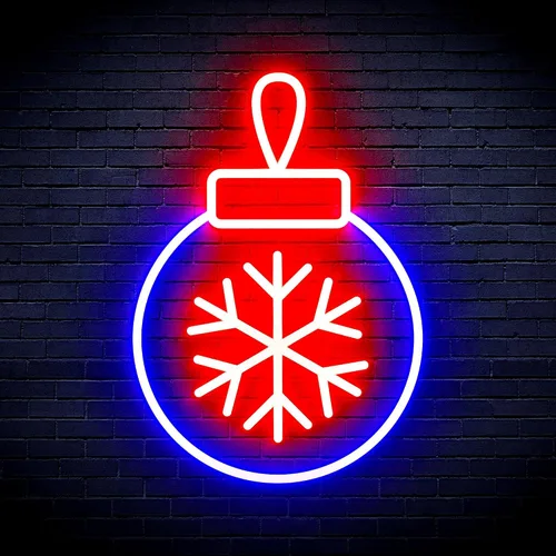 Vista 18 de ADVPRO Letrero de neón LED de silicona de la flexión del ornamento del árbol de Navidad - azul - st16s32-fnu0119-b