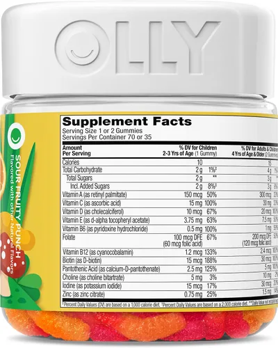 Vista 9 de OLLY - Gusanos de goma multivitamínicos para niños, salud general y apoyo inmunológico, vitaminas y minerales A, C, D, E, Bs y zinc, suplemento