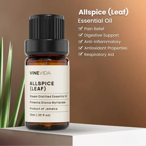 Vista 2 de VINEVIDA Aceite esencial de pimienta de Jamaica, 0.3 fl oz, aromas de velas y base para hacer jabón