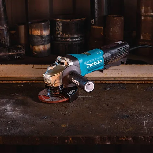 Vista 3 de Makita GA5093 Amoladora angular de alta potencia SJSII de 5", interruptor de paleta, con freno