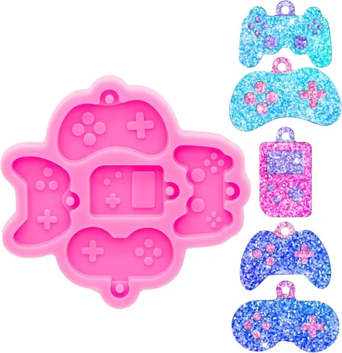 Vista 9 de 2 moldes de silicona de resina de corazón de 20 cavidades mini corazones de resina epoxi molde de fundición para joyería y colgantes, bricolaje