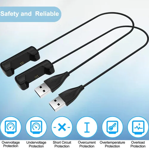 Vista 2 de Cable de carga para Fitbit Flex 2, cable de carga USB para Fitbit Flex 2 (paquete de 2, 11.8 in/1 pie)