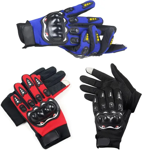 Vista 6 de ERYUE Mitones, Guantes de Motocicleta de los Hombres Pantalla Tocante de Dedo Completo Guantes de Ciclismo Guantes Cálidos para Moto MTB Ciclismo