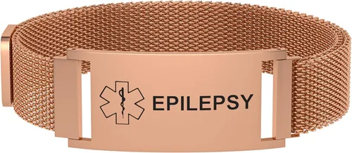 Vista 23 de Pulsera de alerta médica para mujeres y hombres, pulsera ajustable con identificación de alerta médica para epilepsia diabética D.N.R marcapasos