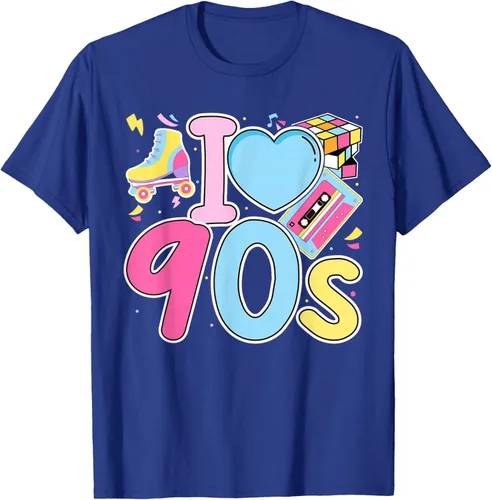 Vista 28 de I Love 90's Retro Style Nostalgia Vibe Funny 1990's Party T-Shirt Negro