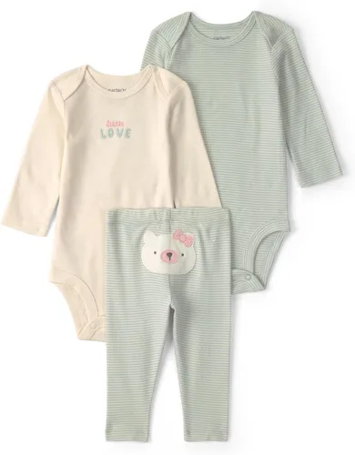 Vista 23 de Carter's Conjunto de pantalón de 3 piezas para bebé niña Floral verde
