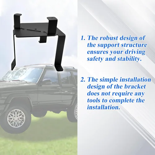 Vista 4 de Soporte de consola central compatible con Jeep Cherokee XJ 1997 1998 1999 2000 2001.