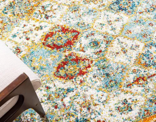 Vista 5 de Unique Loom - Alfombra estilo tradicional de Rosso Collection, Polipropileno, Beige/anaranjado
