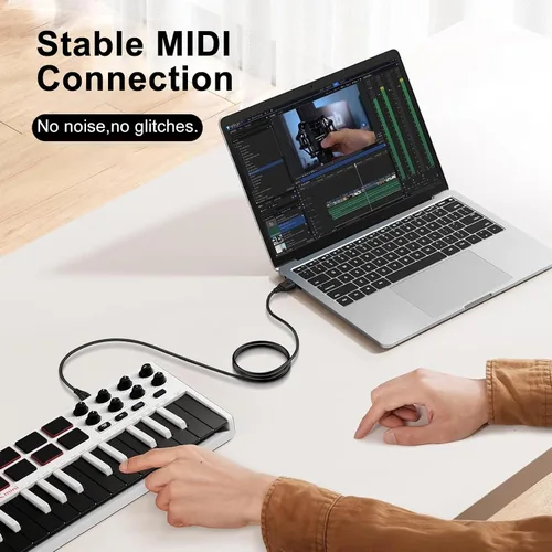 Vista 5 de Cable de impresora, paquete de 2 cables USB A a B de 6 pies, cable de impresora USB 2.0 tipo A a tipo B macho USB A a USB B de alta velocidad
