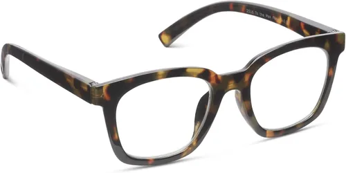 Vista 2 de Peepers por PeeperSpecs - Colección Focus modelo To the Max, anteojos de lectura cuadrados para mujer, con bloqueo de luz azul, Carey