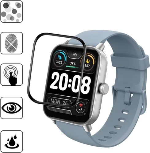 Vista 3 de Protector de pantalla compatible con Quiacn IDW19 Smart Watch 1.8