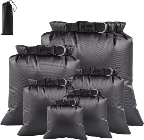 Vista 14 de 6 bolsas secas impermeables, bolsas secas ligeras para kayak, impermeables, bolsa impermeable al aire libre para kayak, senderismo, canotaje