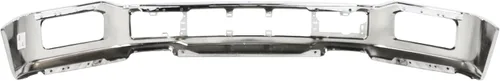 Vista 2 de BUMPERS THAT DELIVER - Barra delantera de parachoques de cromo y acero compatible con Ford F-150 2018 2019 2020 con faros antiniebla 18 19 20