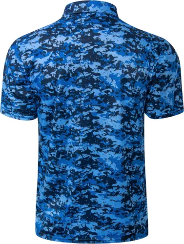 Vista 2 de TAPULCO Camisetas tipo polo de secado rápido para hombre, diseño de camuflaje, atléticas, ligeras, transpirables, casuales, para golf