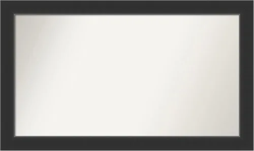 Vista 124 de Amanti Art Espejo personalizado, espejo de baño negro Astor, espejo de pared o espejo de tocador de baño sobre el fregadero (25 x 25 pulgadas)