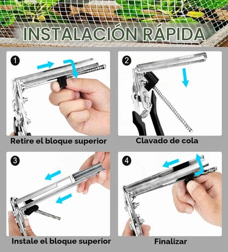 Vista 5 de Kit de alicates de anillo de uñas tipo M con 2400 piezas de anillos de cerdo de aleación de zinc M, alicates de anillo de uñas para esgrima