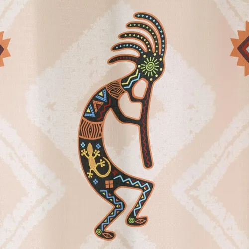 Vista 3 de Avanti Linens - Cortina de ducha de tela, artículos esenciales decorativos para el baño (colección Navajo Dance, 72 pulgadas)