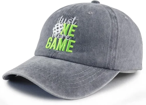 Vista 2 de Regalos de pickleball para mujeres y hombres, divertidos sombreros de pepinillos para amantes de la pelota, gorra de béisbol deportiva ajustable