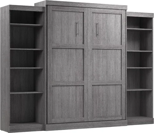 Vista 24 de Bestar Cama Murphy completa, gris corteza, pur, 59 W