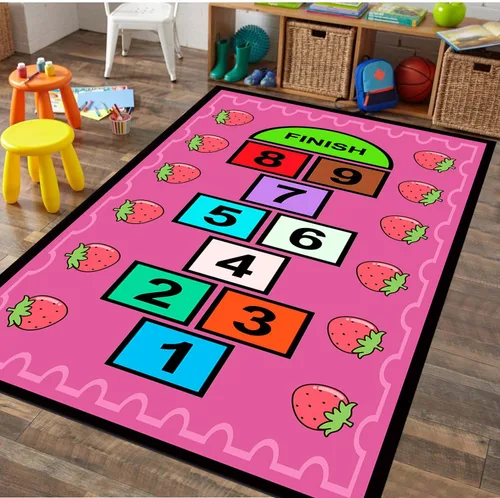 Vista 9 de Alfombra de números para niños, 3 x 4 pies, alfombra de área de aprendizaje educativa de números y formas, alfombra colorida de retazos para jugar