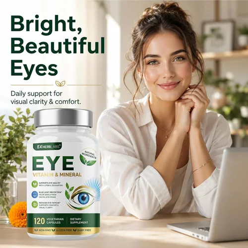 Vista 2 de Lutein and Zeaxanthin Supplements, Eye Health Care, 120 Capsules