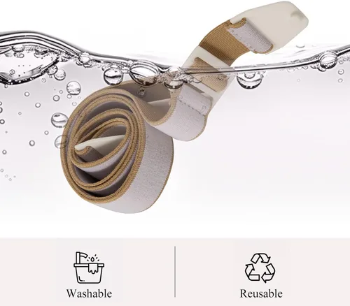 Vista 7 de Paquete de 3 cinturones de ostomía para mujeres y hombres, cinturón ajustable para ostomía que se fija de forma segura a la bolsa de ostomía, 1.1 x