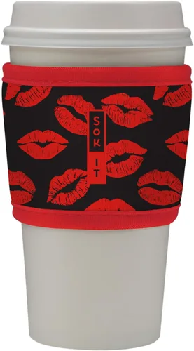 Vista 23 de Sok It HotSok Coffee & Tea - Funda de neopreno con aislamiento reutilizable (floral abstracto)