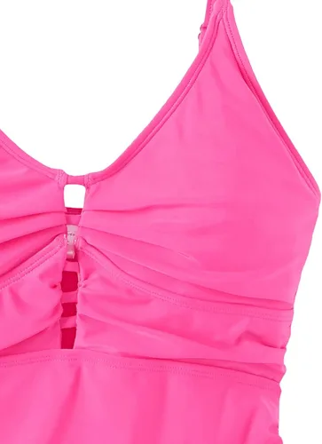 Vista 6 de Ocean Blues Traje de baño tankini retro para mujer con control de abdomen y fruncido