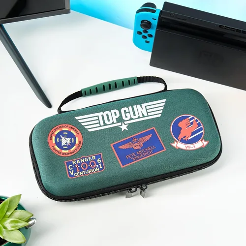 Vista 2 de Numskull Funda de viaje rígida para Nintendo Switch y OLED modelo 2021, se adapta a 10 juegos y accesorios