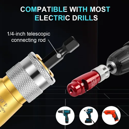 Vista 5 de Herramienta de pelacables para taladro, herramienta rápida de pelado y torsión de cables con tuerca de alambre 6 en 1 y conector de pelado